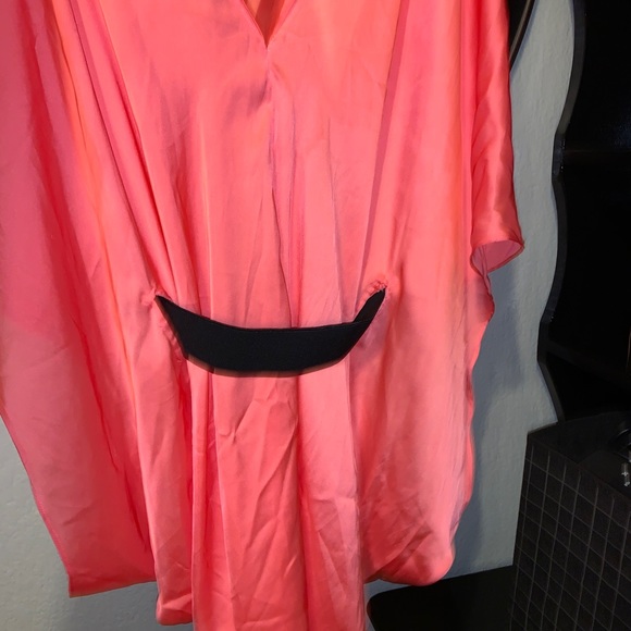 Pink silk Belted kaftan Bebe Kimono